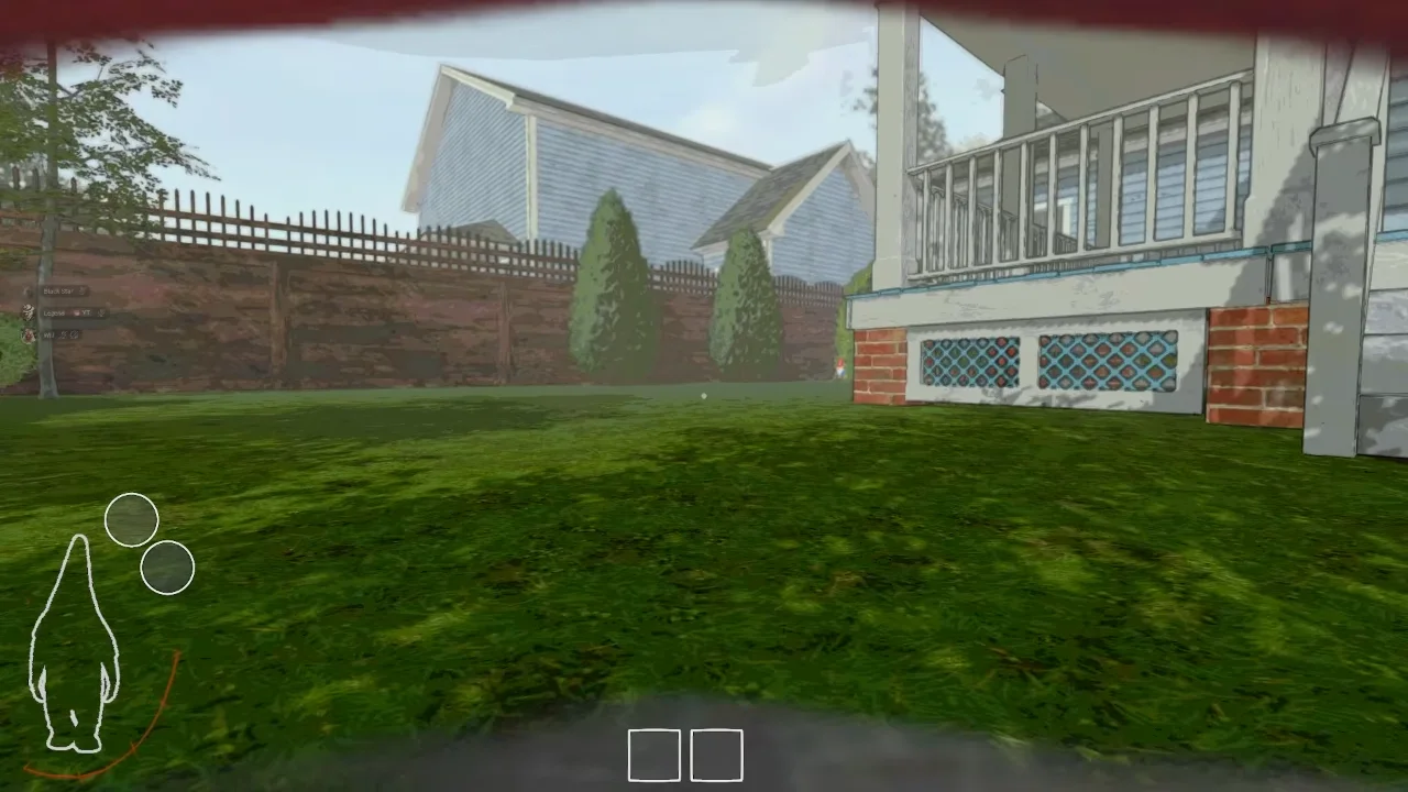 Human house and outdoor lawn in Burglin Gnomes